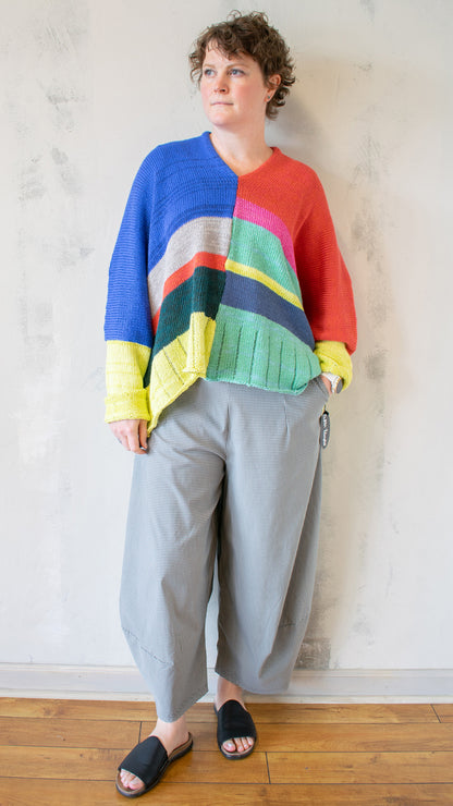 Deep V Pullover in Bright