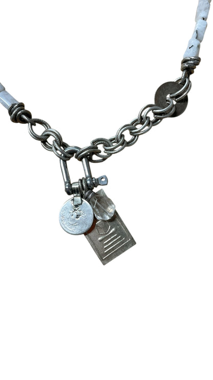 Quartz and Chain Talisman Necklace