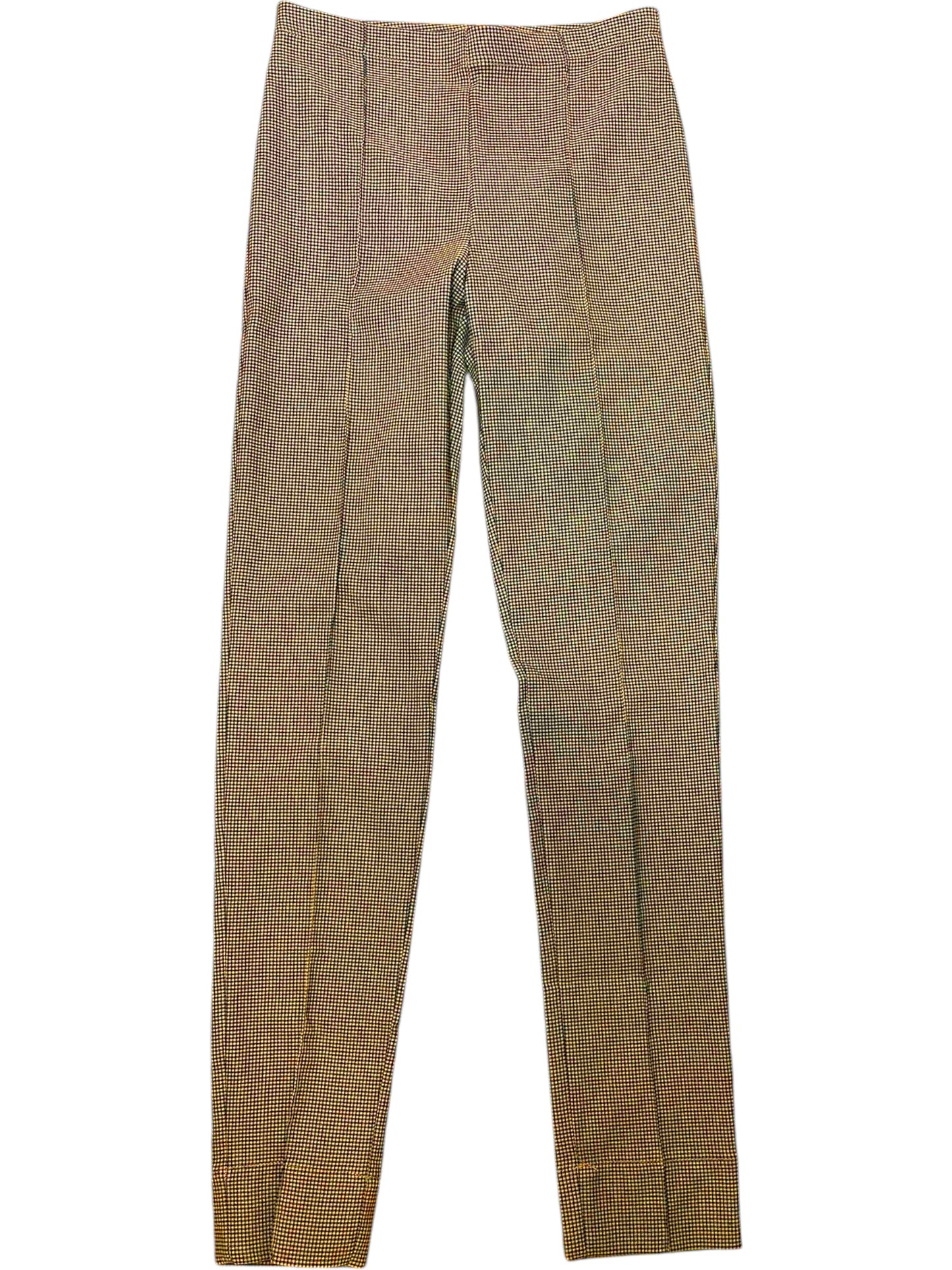 Amaretto Slim Leg Pant in Camel Houndstooth