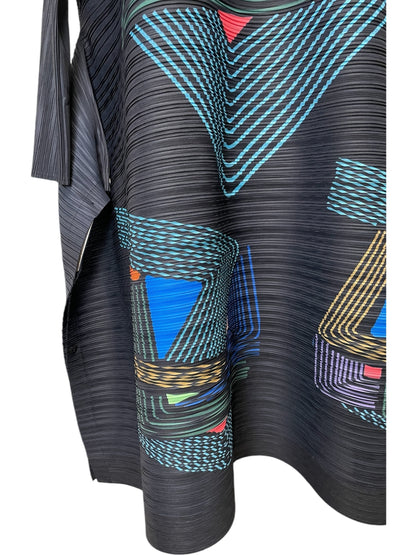 Permanent Pleat Graphic Tunic Dress