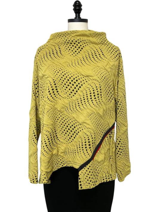 Sound Waves Pullover in Yellow