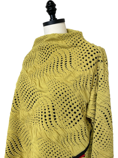 Sound Waves Pullover in Yellow