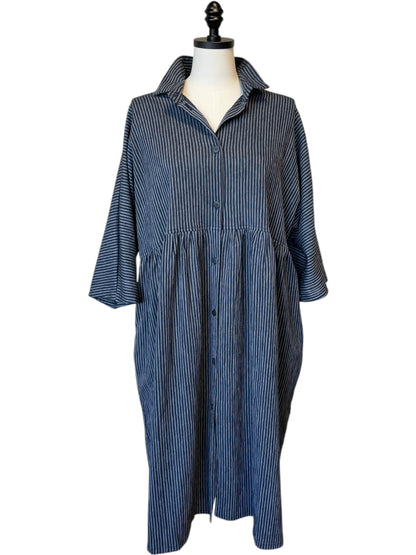 Zizi Dress in Midnight Stripe