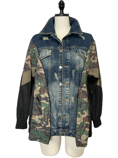 Camouflage Denim Windbreaker