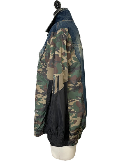 Camouflage Denim Windbreaker