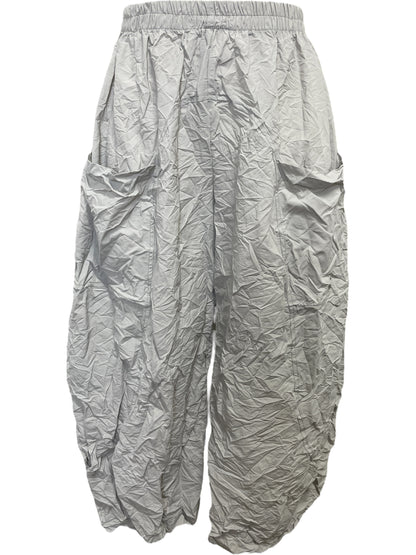 Crinkle Barel Pant in Silver