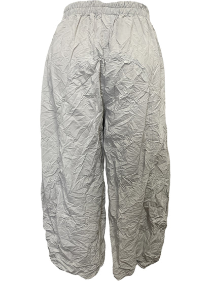 Crinkle Barel Pant in Silver