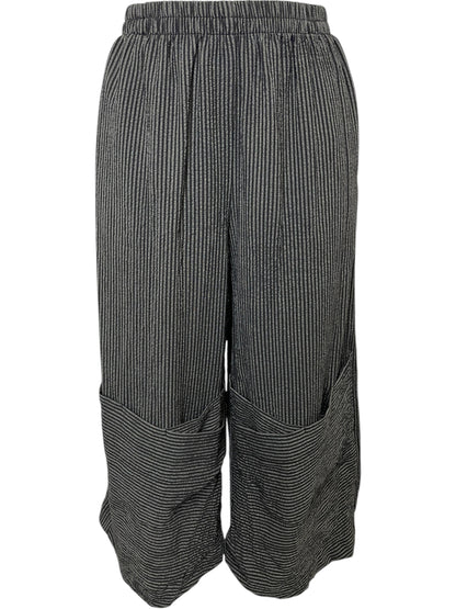 Grey Stripe Wide Leg