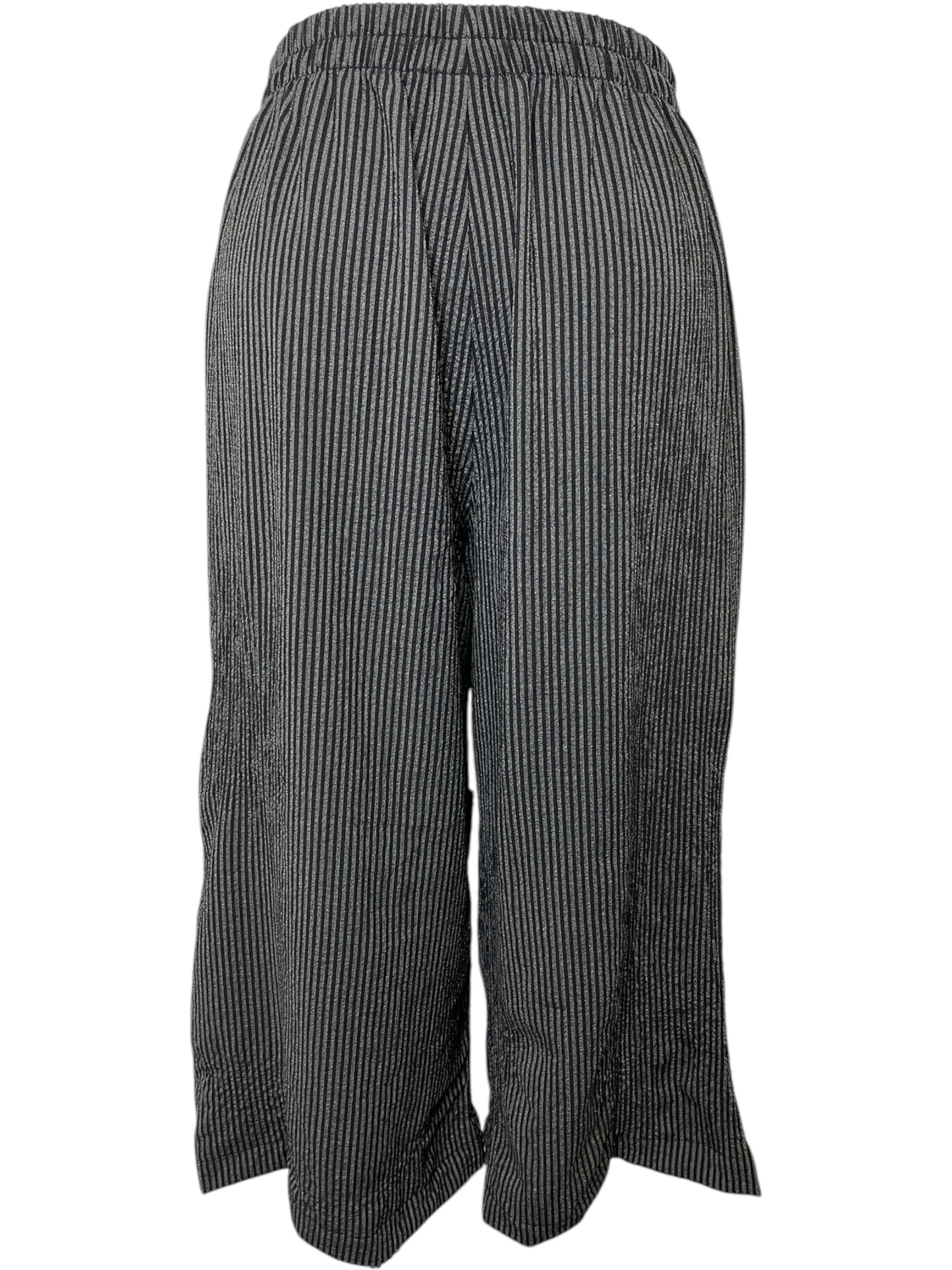 Grey Stripe Wide Leg