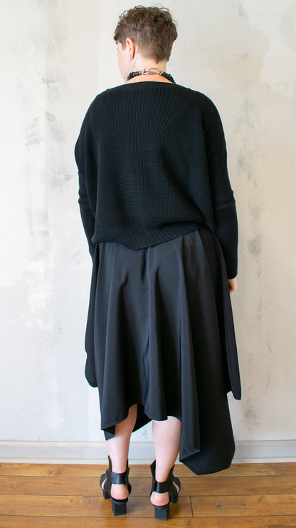 Basic Waffle Knit Crewneck Pullover