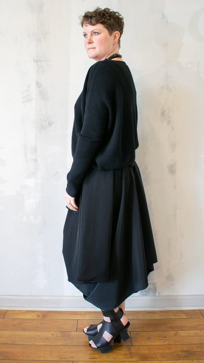 Basic Waffle Knit Crewneck Pullover