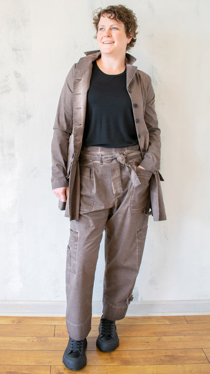 Mocha Dust Peplum Jacket