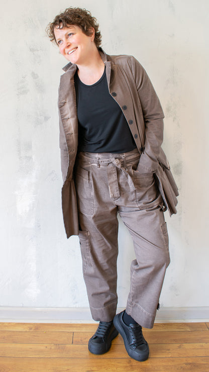 Mocha Dust Peplum Jacket