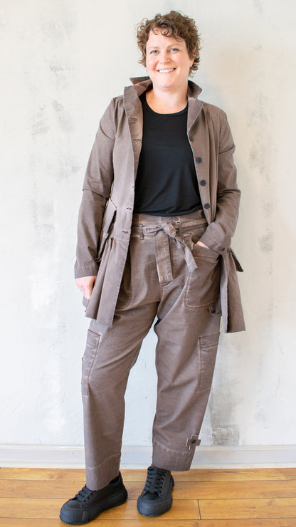 Mocha Dust Peplum Jacket