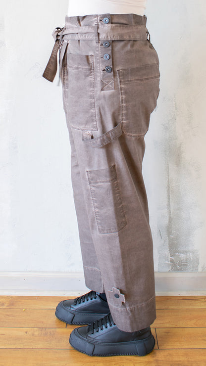 Mocha Dust PaperBag Waist Pant