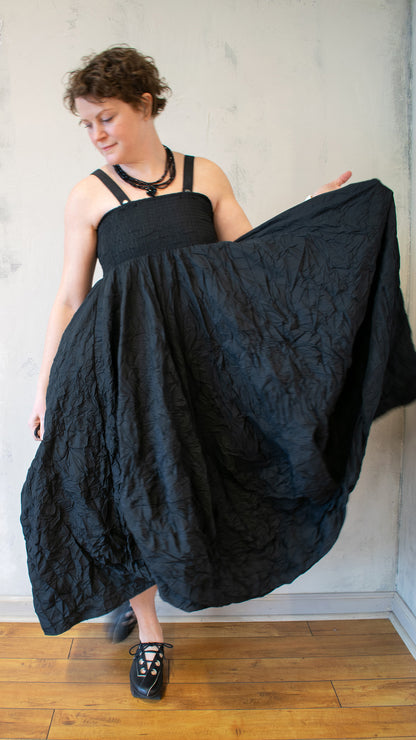 Short Luxe T Dress in Black