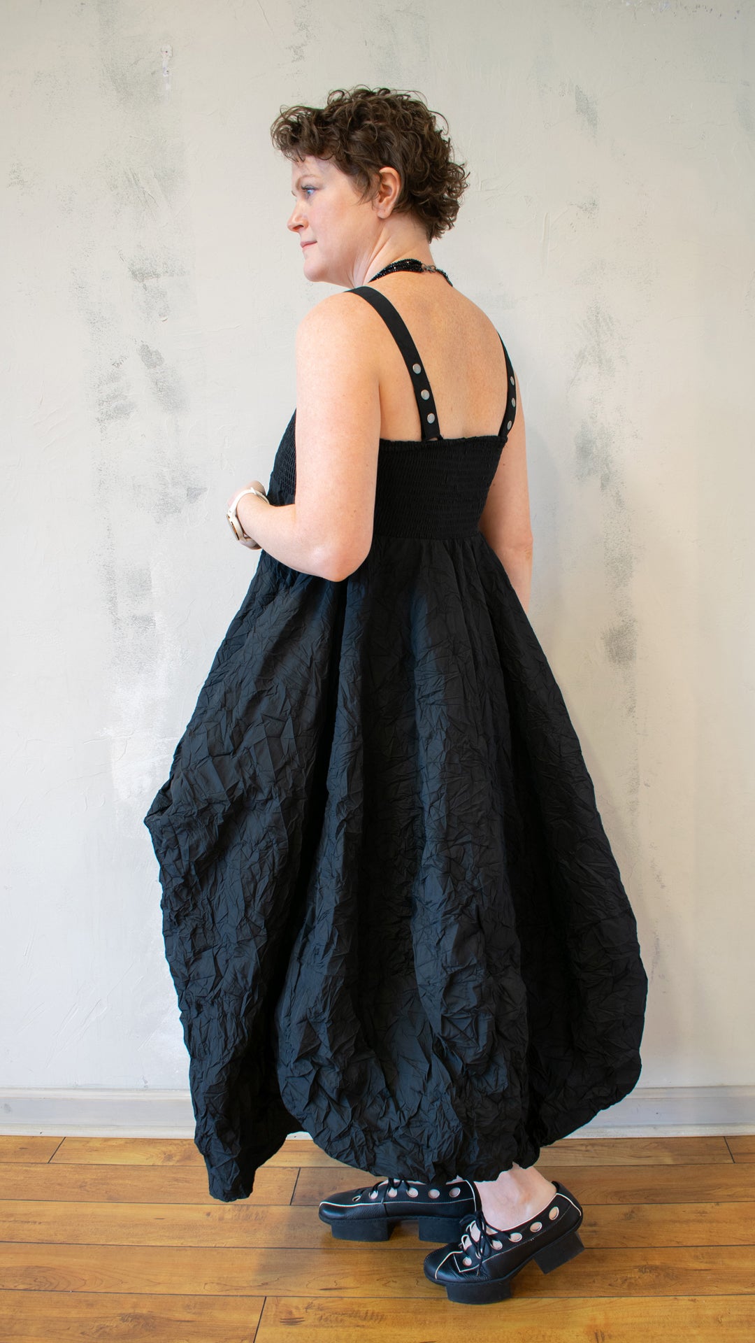 Short Luxe T Dress in Black