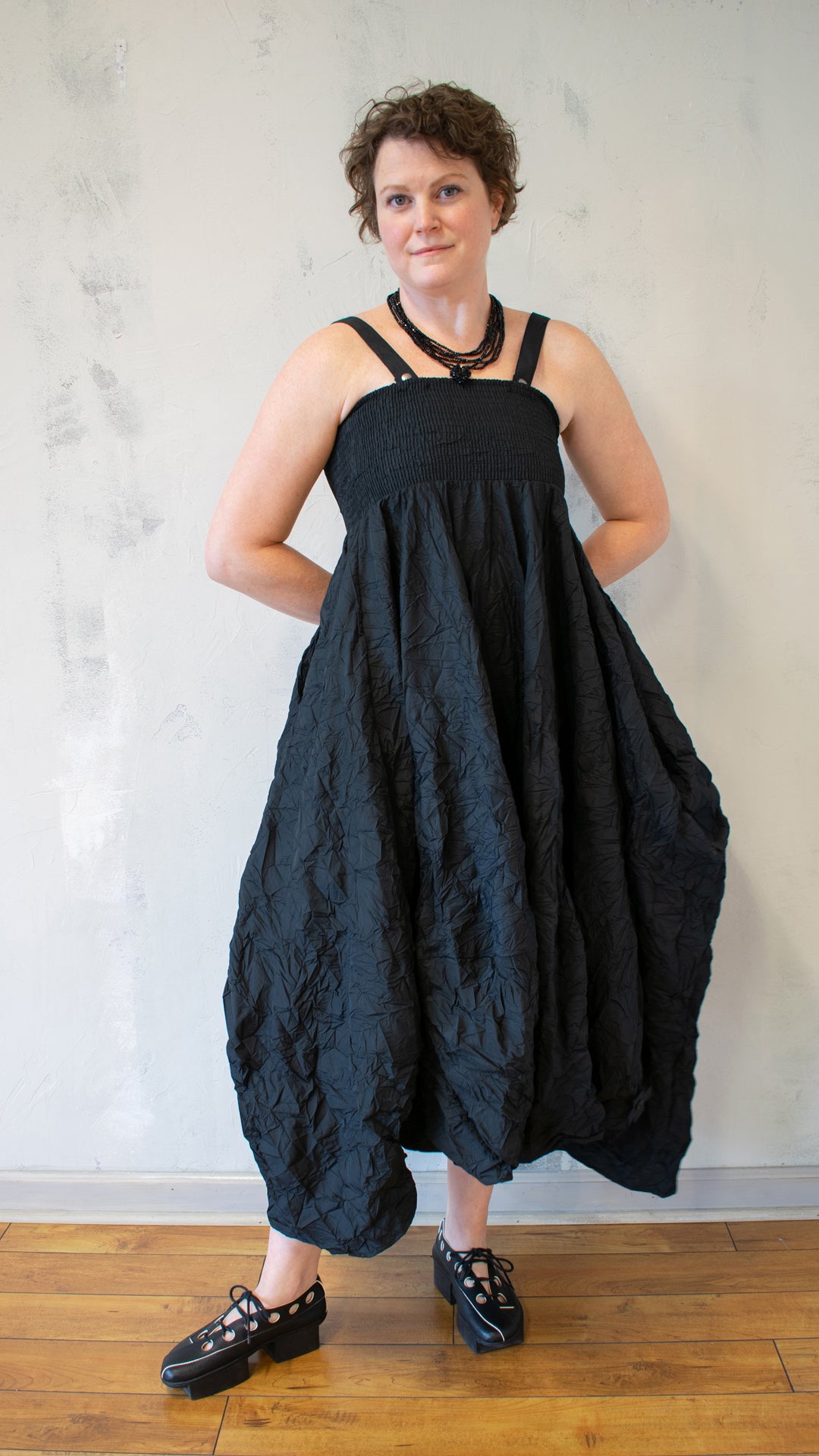 Short Luxe T Dress in Black