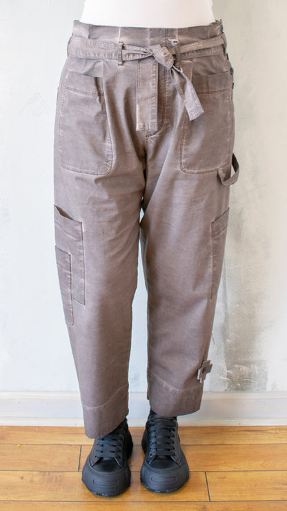 Mocha Dust PaperBag Waist Pant