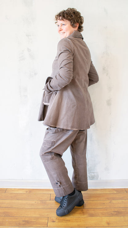 Mocha Dust Peplum Jacket