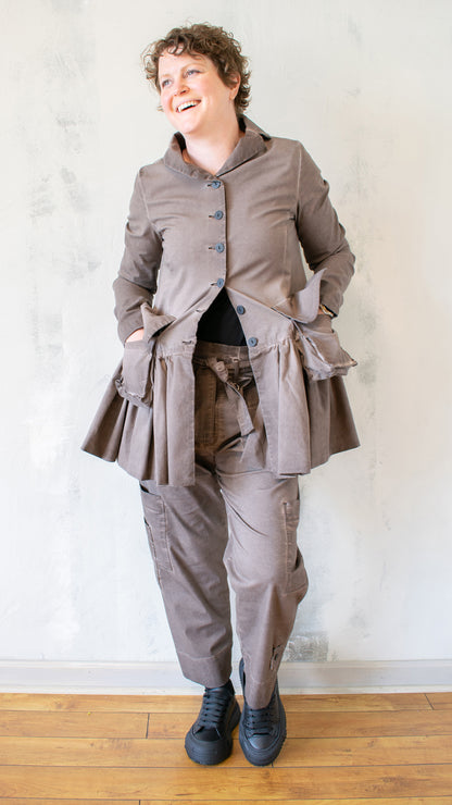 Mocha Dust Peplum Jacket
