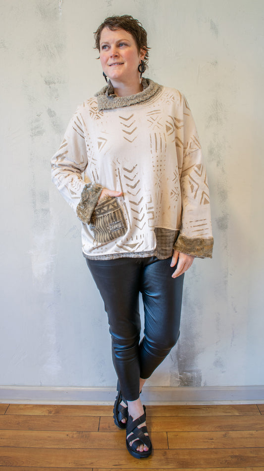 Written in Stone Sweater in Cream