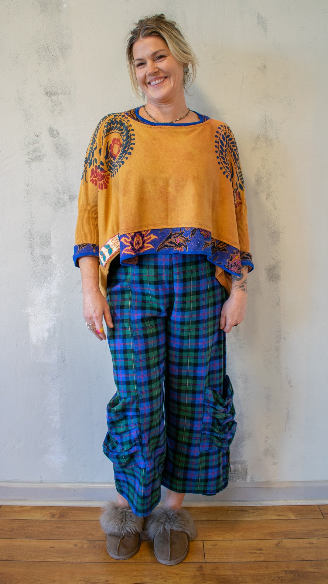 Royal Gold Cocoon Sweater in Gold