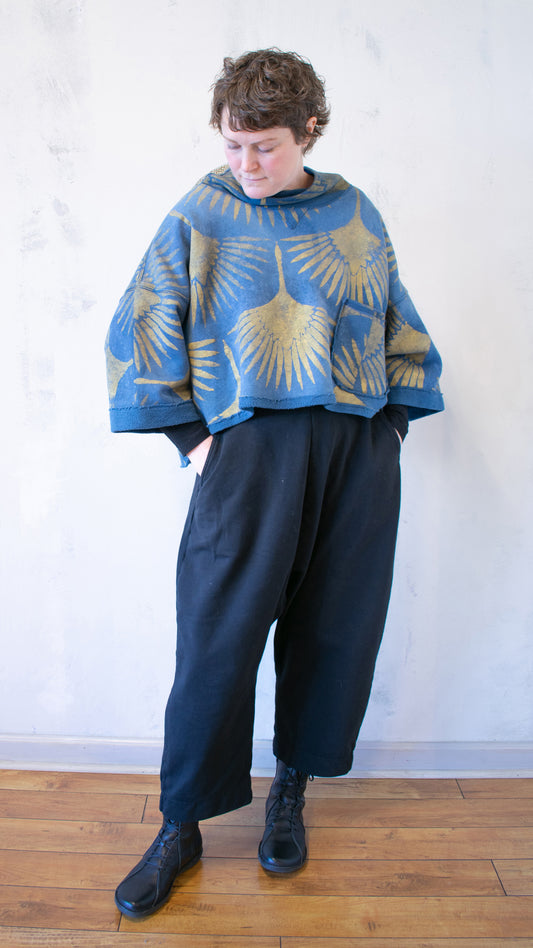 Peace Crane Funnel Crop Sweatshirt