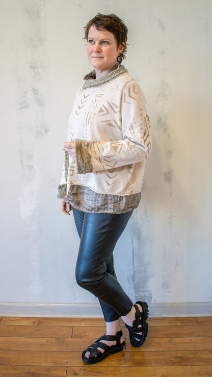 Written in Stone Sweater in Cream