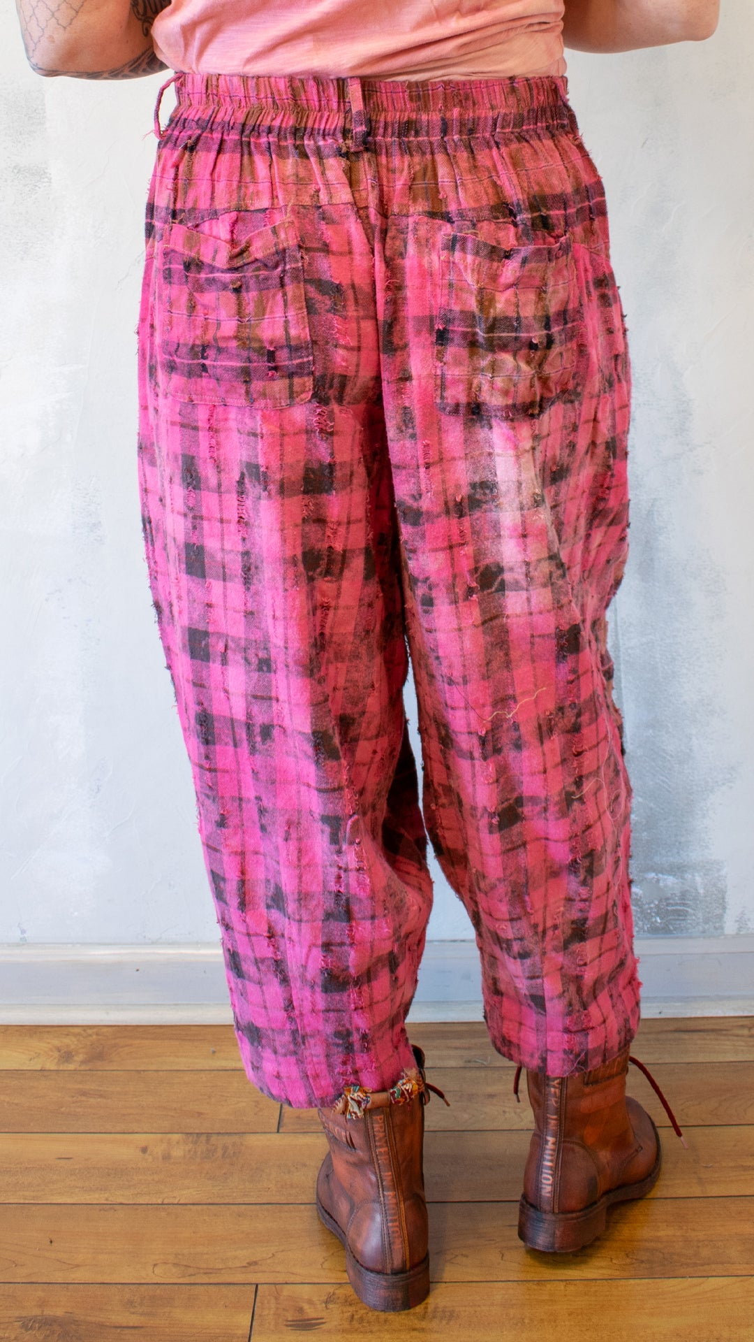 Soft Plaid Pant in Pink