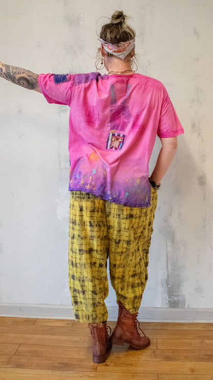 Soft Plaid Pant in Goldenrod