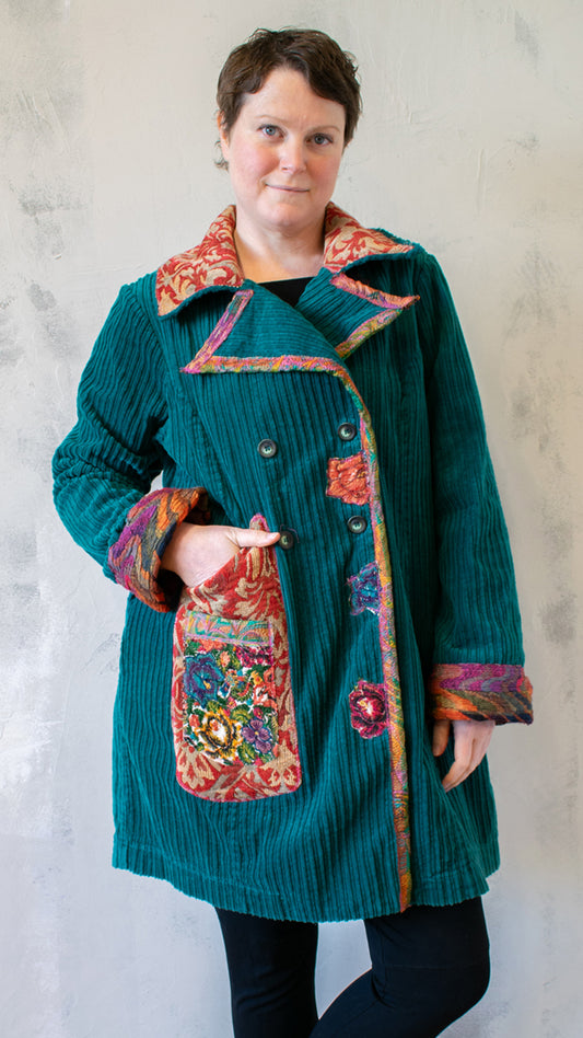 The Carpet Bagger Coat in Dark Teal