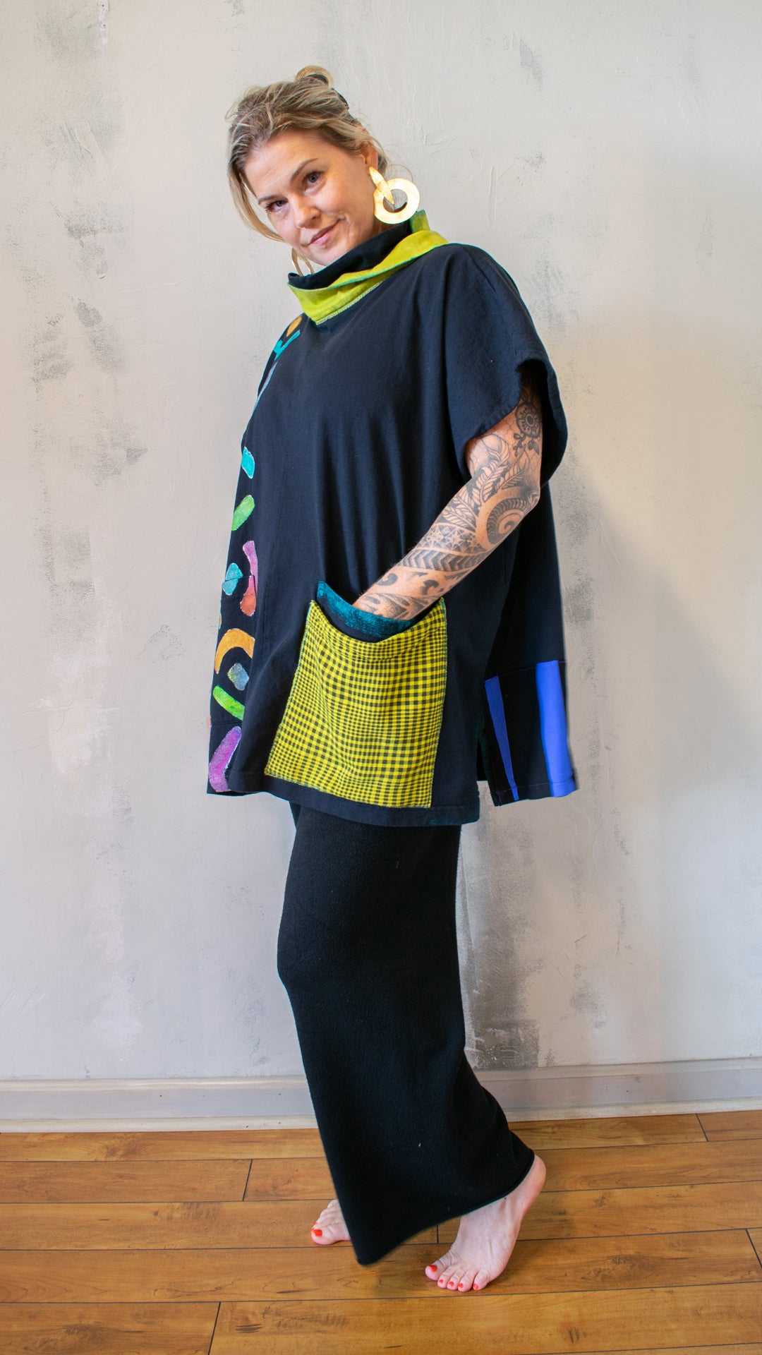 Karibo Painted Cotton Pullover Tunic