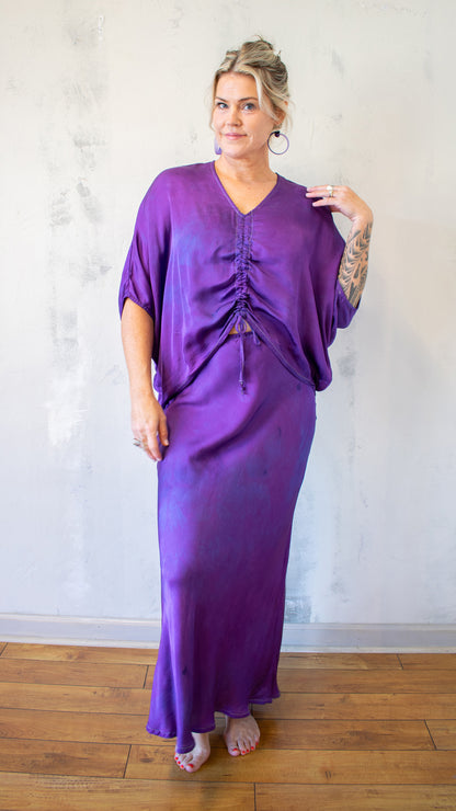Ria Shirt in Hand-Dyed Purple