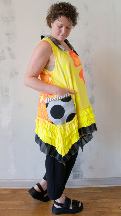 Petal Pusher Peplum Top in DayGlo