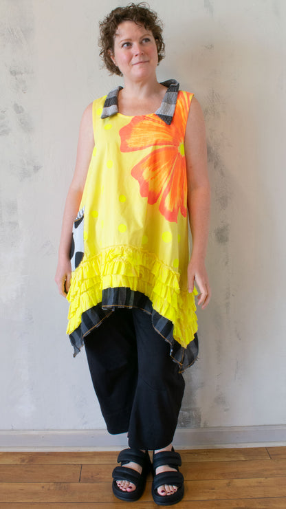 Petal Pusher Peplum Top in DayGlo