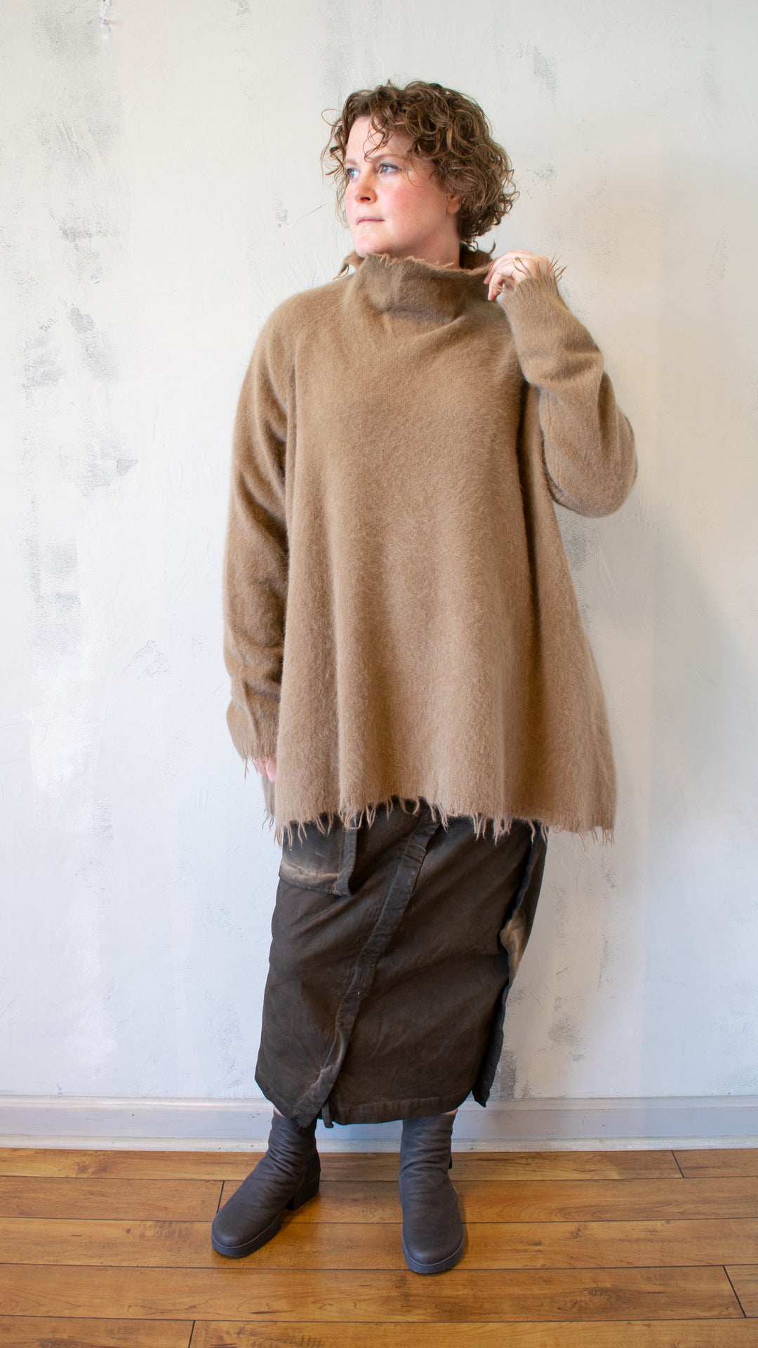 Fox, Silk and Wool Knit Tunic in Dakar