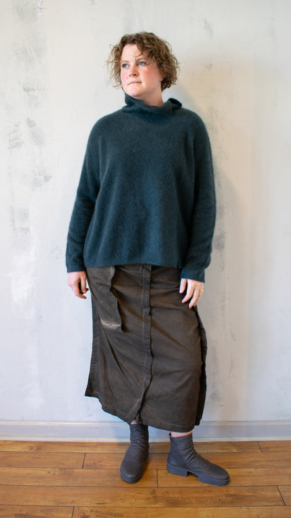 Textured Pullover in Petrol