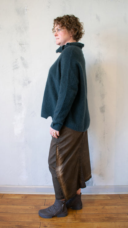 Textured Pullover in Petrol