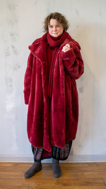 Sculptural Coat in Lava