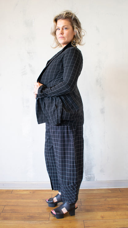 Check Jacket in Black