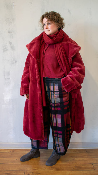 Sculptural Coat in Lava