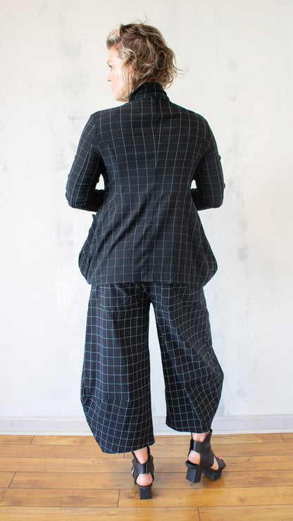 Check Jacket in Black