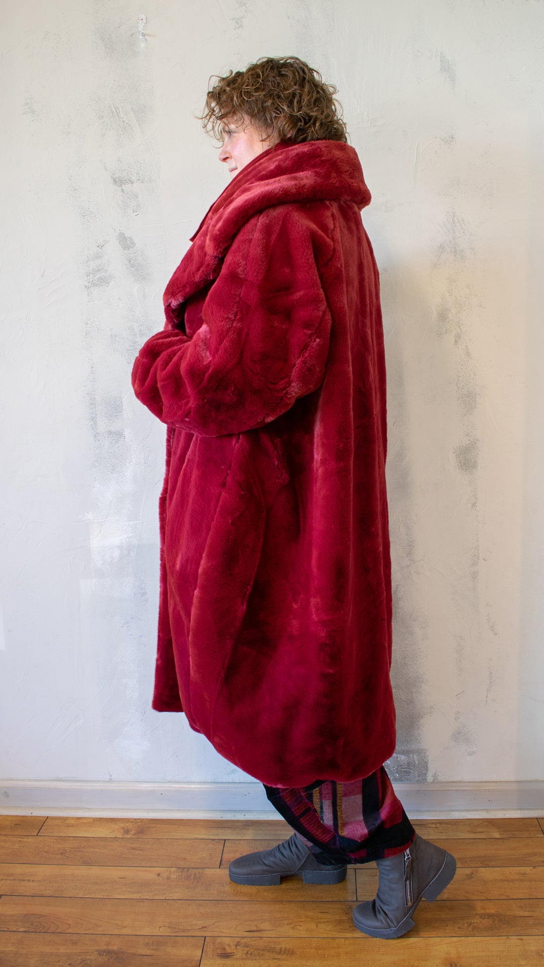 Sculptural Coat in Lava