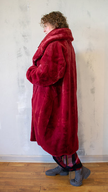 Sculptural Coat in Lava