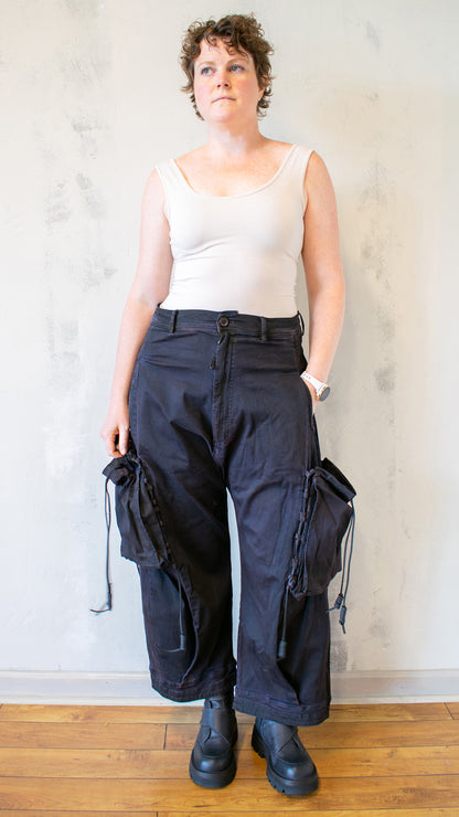 Crab Dark Wide Leg Cargo