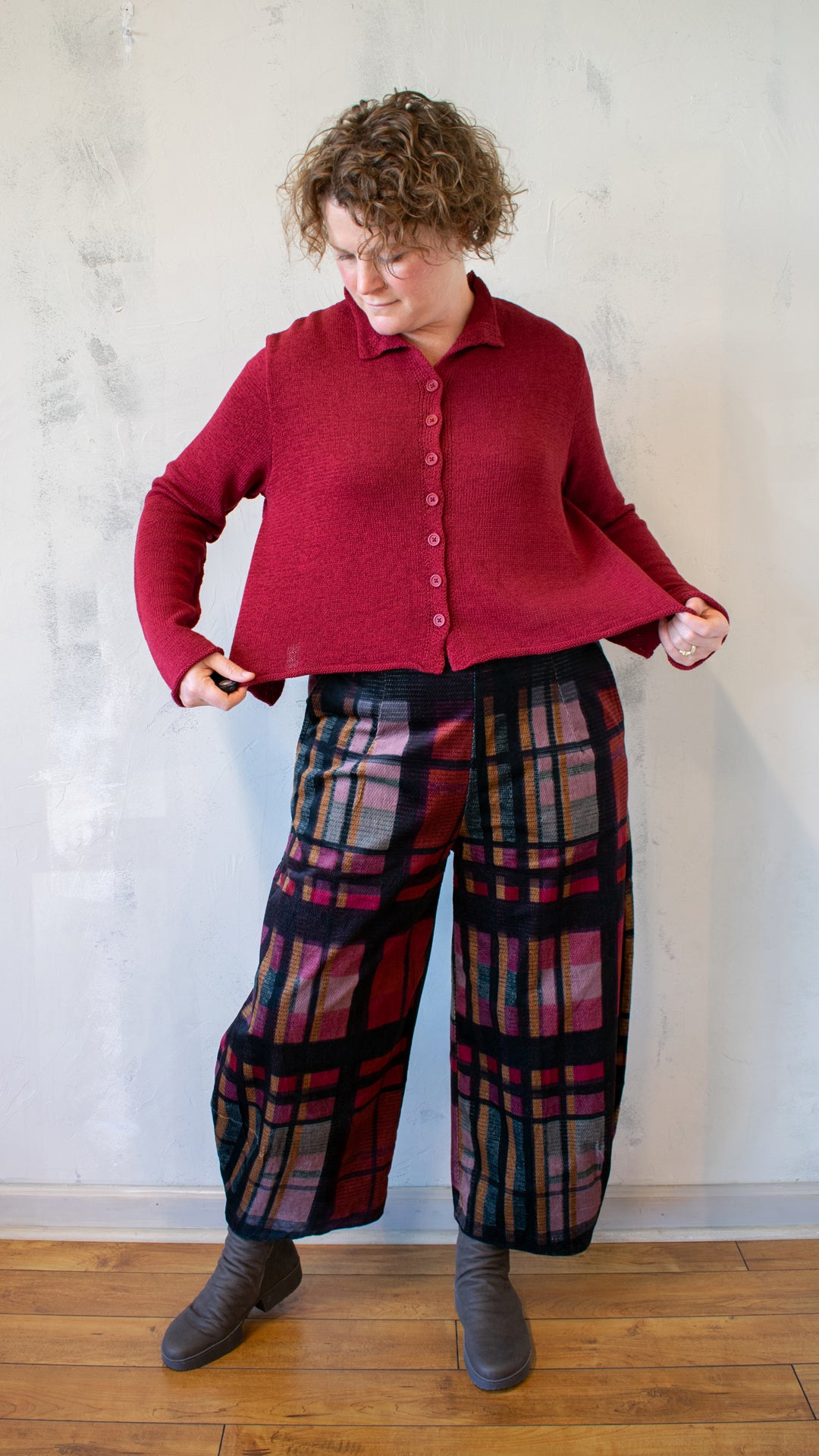 Open Cardigan in Lava