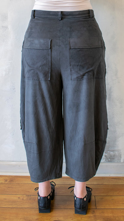 Vegan Suede Lantern Pant