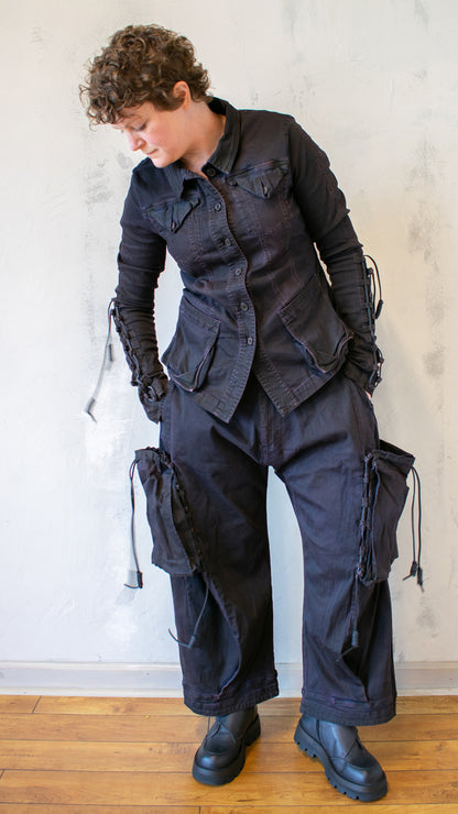 Crab Dark Wide Leg Cargo