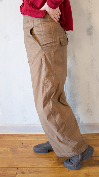 Textured Barrel Pant in Dakar Cloud